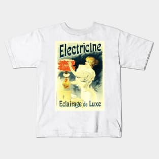 ELECTRICINE Luxury Lighting Art Nouveau Lucien Lefevre Maitres De L' Affiche Kids T-Shirt